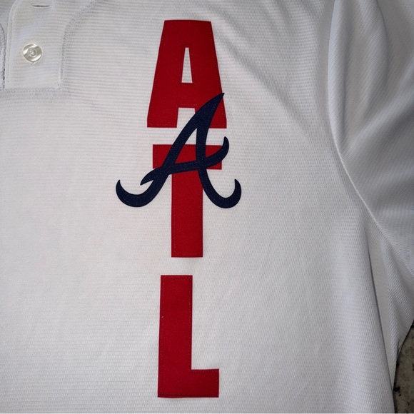 Nike Atlanta Braves Size XL 2021 MLB All-Star NL Game White Jersey Camo Accent - Picture 7 of 12